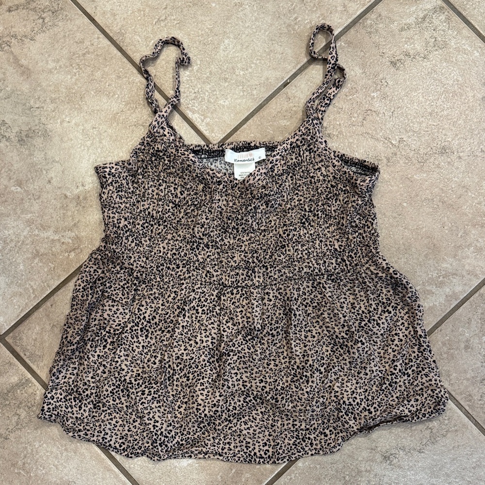 URBAN Romantics Black and Brown Print Camisole